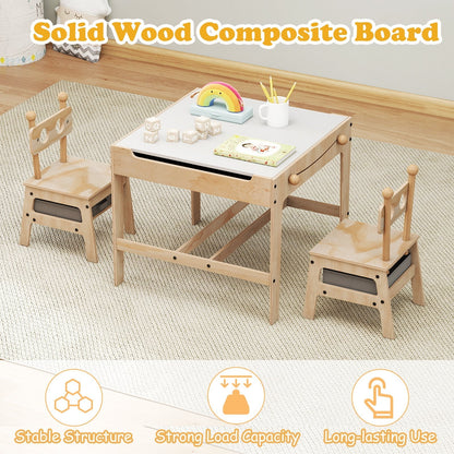 Kids Table and Chair Set with Reversible WhiteboardKids Table SetTorqelo.com
