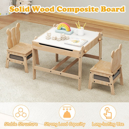 Kids Table and Chair Set with Reversible WhiteboardKids Table SetTorqelo.com