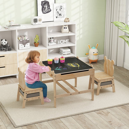 Kids Table and Chair Set with Reversible WhiteboardKids Table SetTorqelo.com