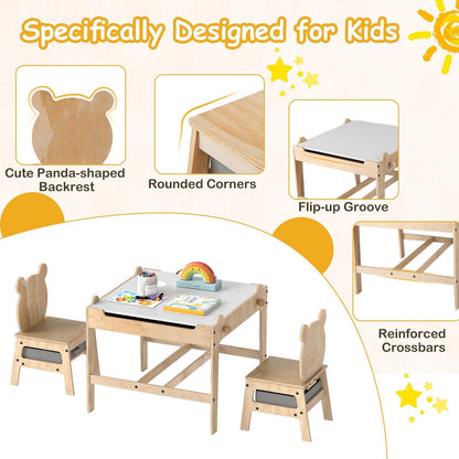 Kids Table and Chair Set with Reversible WhiteboardKids Table SetTorqelo.com