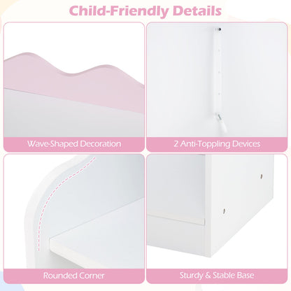 Kids Toy Storage Organizer Children Dress up Closet Wardrobe with Clothing RackTorqelo.com