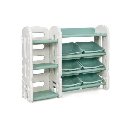Kids Toy Storage Organizer with Bins and Multi-Layer Shelf for Bedroom PlayroomTorqelo.com