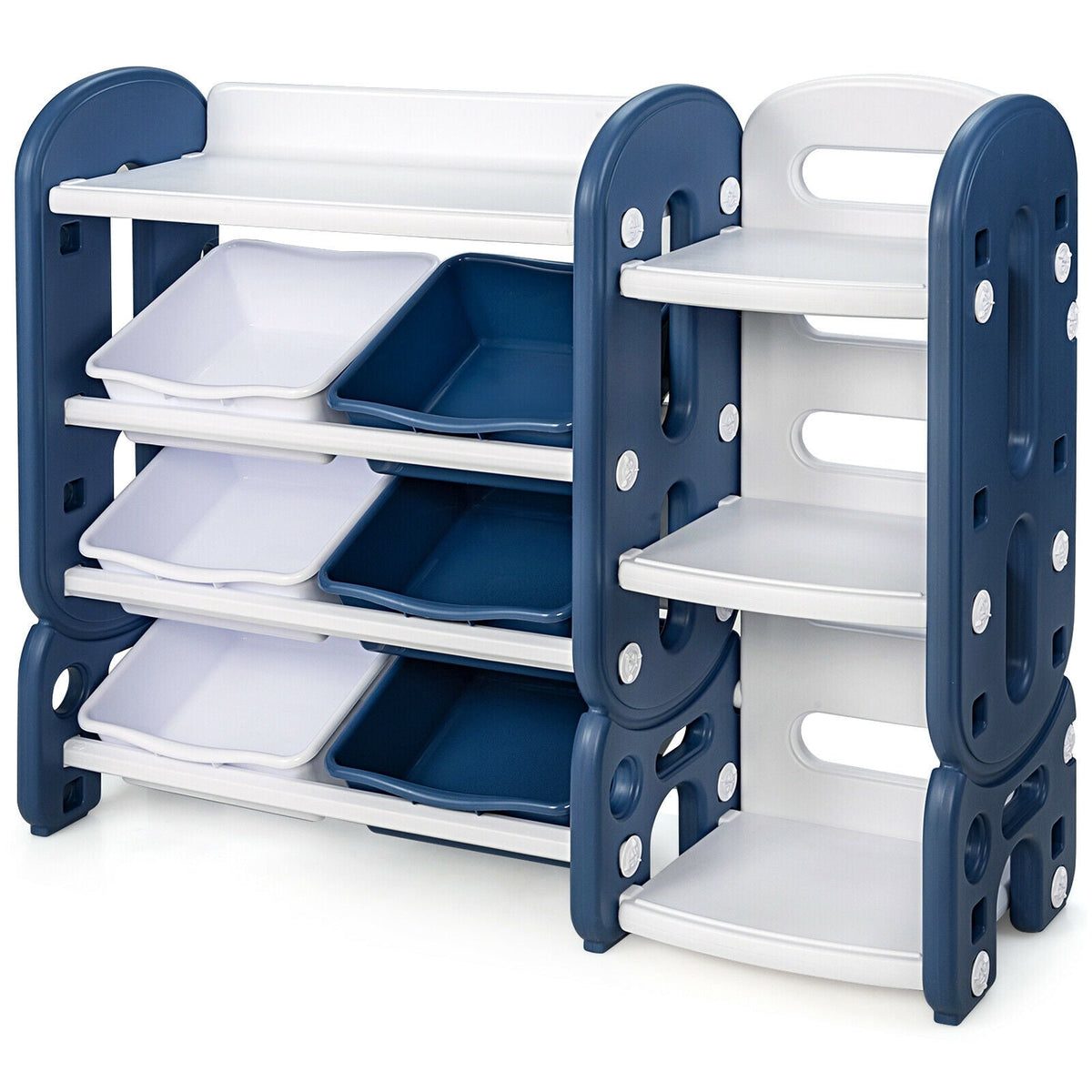 Kids Toy Storage Organizer with Bins and Multi-Layer Shelf for Bedroom PlayroomTorqelo.com