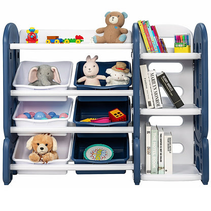 Kids Toy Storage Organizer with Bins and Multi-Layer Shelf for Bedroom PlayroomTorqelo.com