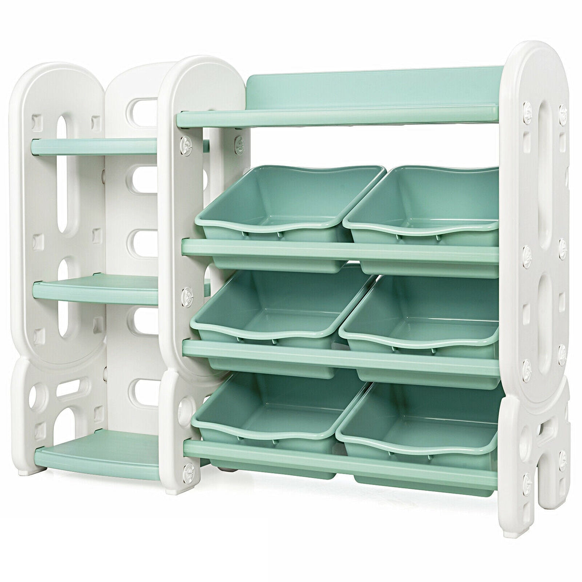 Kids Toy Storage Organizer with Bins and Multi-Layer Shelf for Bedroom PlayroomTorqelo.com