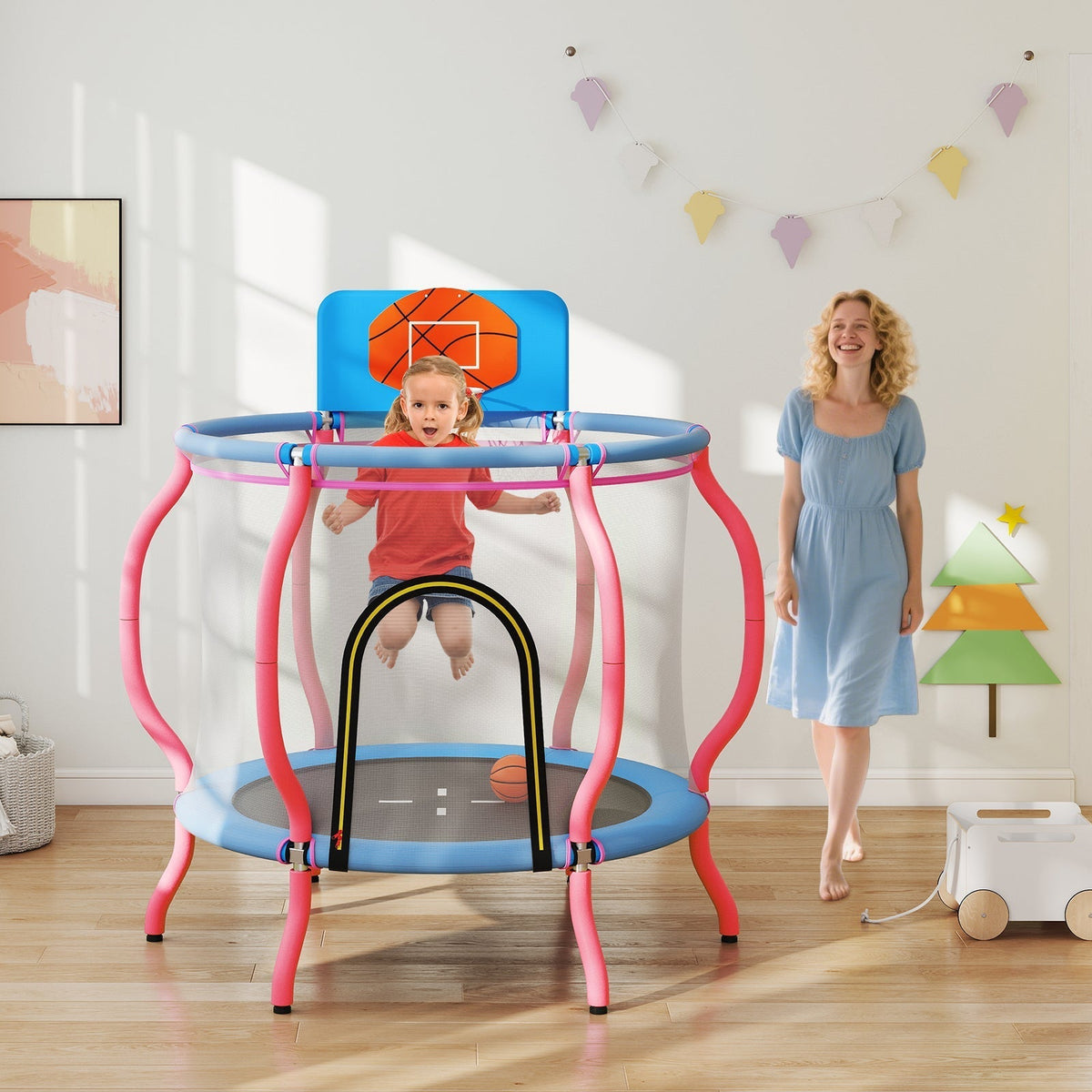 Kids Trampoline Indoor & Outdoor Pumpkin Trampoline-PinkTorqelo.com