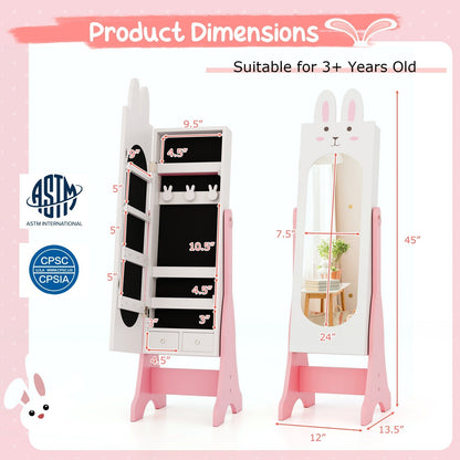 Kids Vanity Table Set with Mirror, Chair & Storage - WhiteKids Vanity SetTorqelo.com
