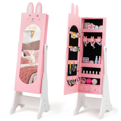 Kids Vanity Table Set with Mirror, Chair & Storage - WhiteKids Vanity SetTorqelo.com