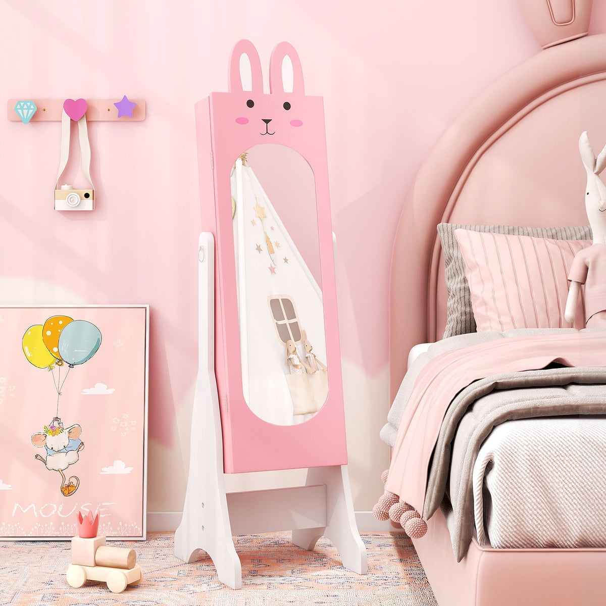 Kids Vanity Table Set with Mirror, Chair & Storage - WhiteKids Vanity SetTorqelo.com