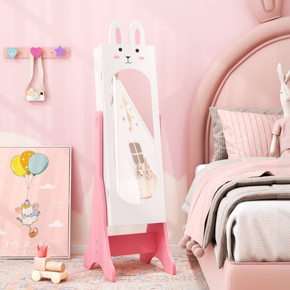 Kids Vanity Table Set with Mirror, Chair & Storage - WhiteKids Vanity SetTorqelo.com