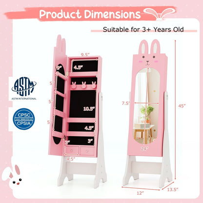 Kids Vanity Table Set with Mirror, Chair & Storage - WhiteKids Vanity SetTorqelo.com