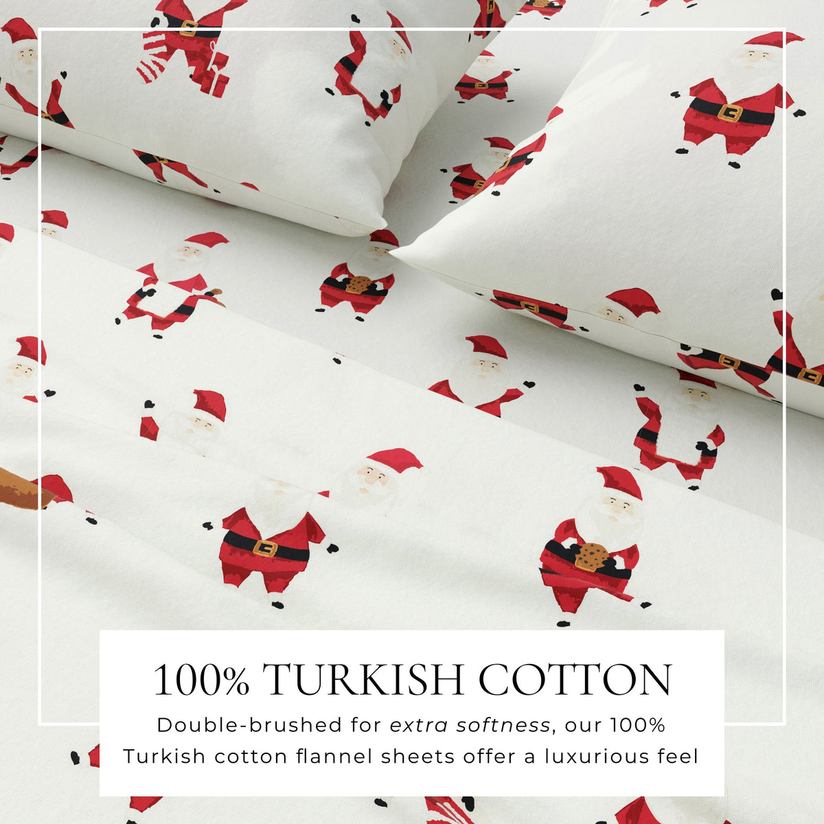 Turkish Cotton Christmas Flannel Sheet Set - Whittaker Collection by Great Bay Home