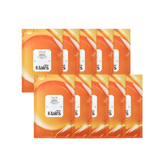 KLAIRS Vita 10 Radiance Sheet Mask Set 25ml X 10ea by Seoulia