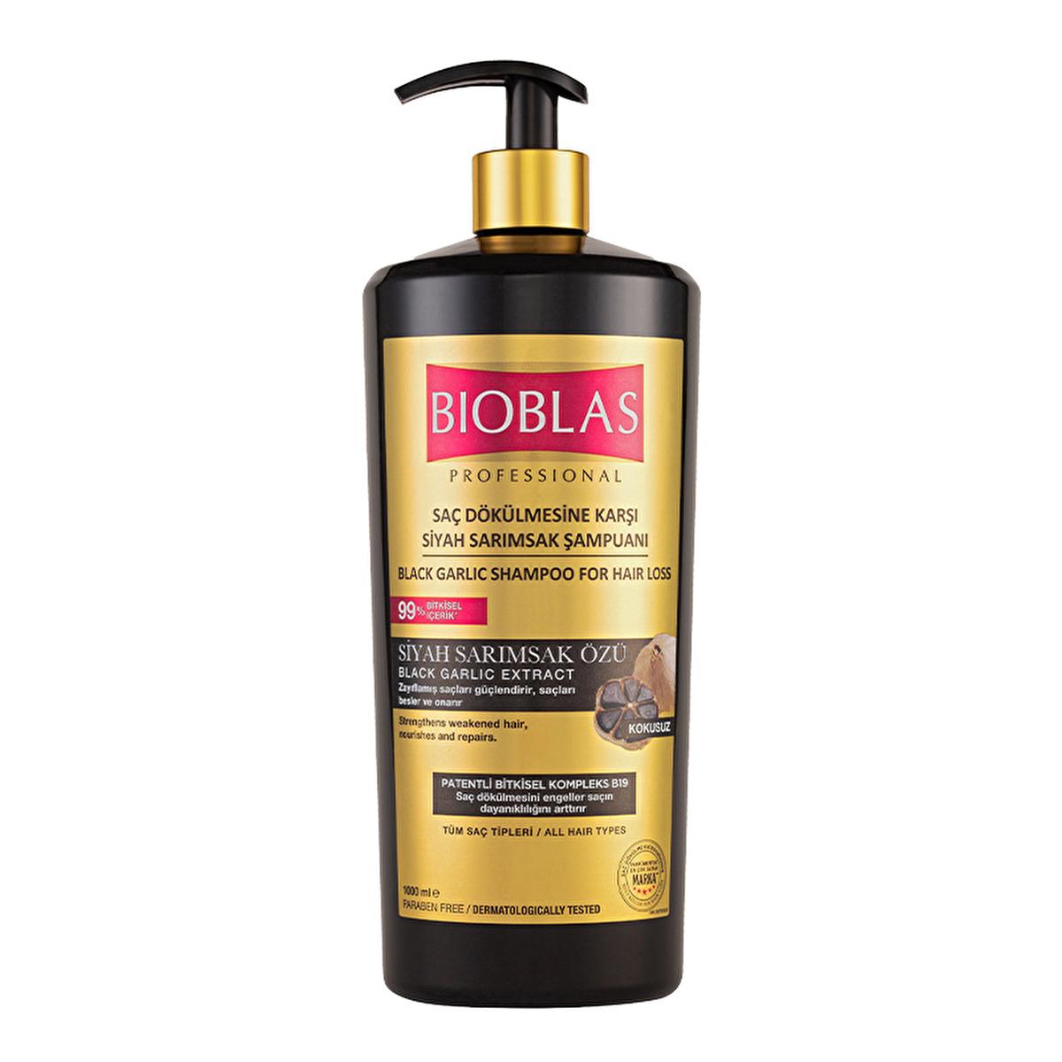 Bioblas Professional black garlic shampoo, 33.81 fl oz