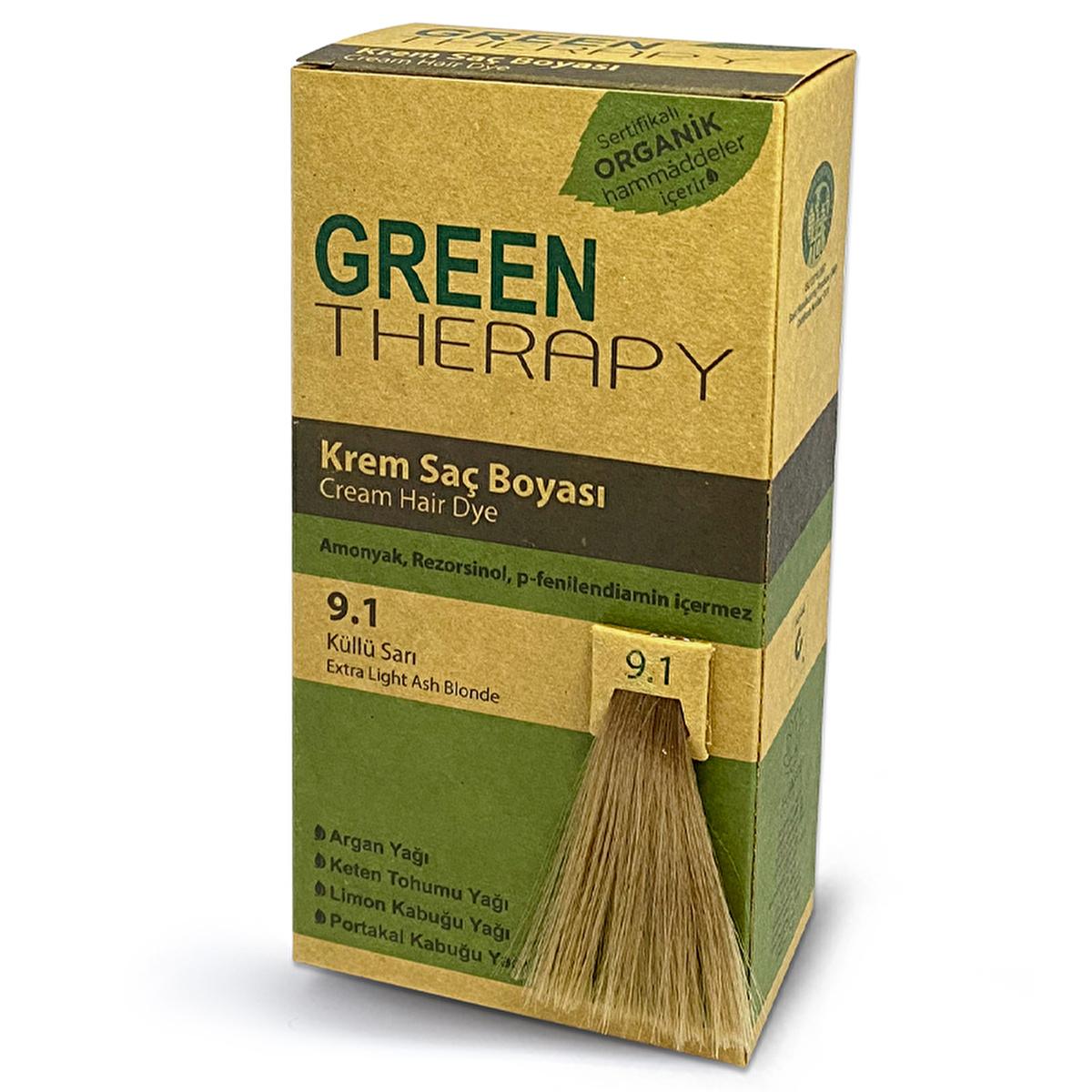 Green Therapy Ammonia-Free Hair Dye - Nourishing Argan Oil Formula for Natural Gray Hair Coverage by Beauty Care Bag