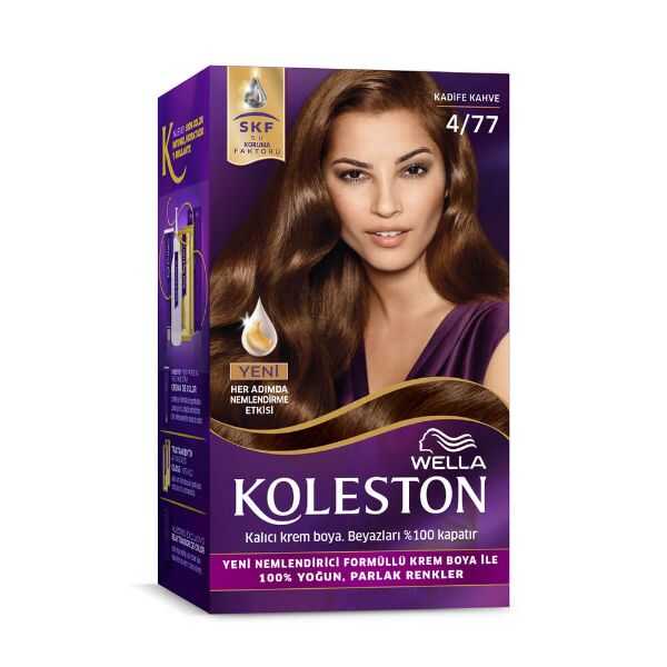 Koleston Kit Hair Color 4/77 Velvet Brown by Beauty Care Bag