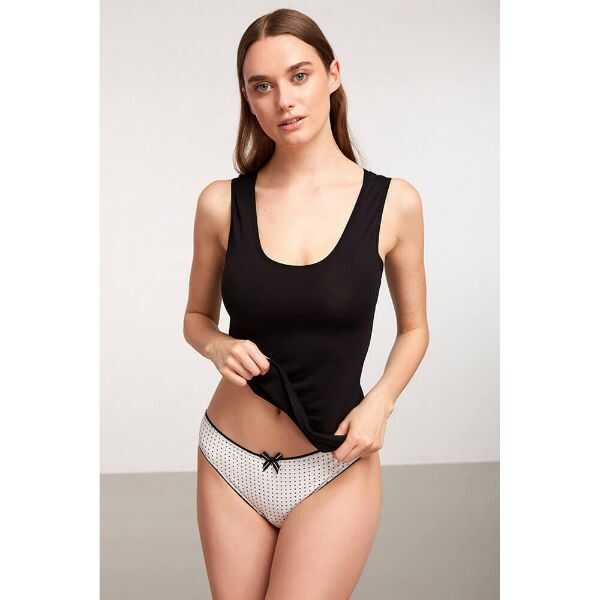 Kom 6363 Basic Singlet Camisole Black Lightweight Undershirt by Beauty Care Bag