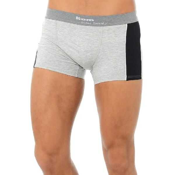 Kom Leo 8505 Loungewear Shorts Grey Soft Knit Comfort by Beauty Care Bag