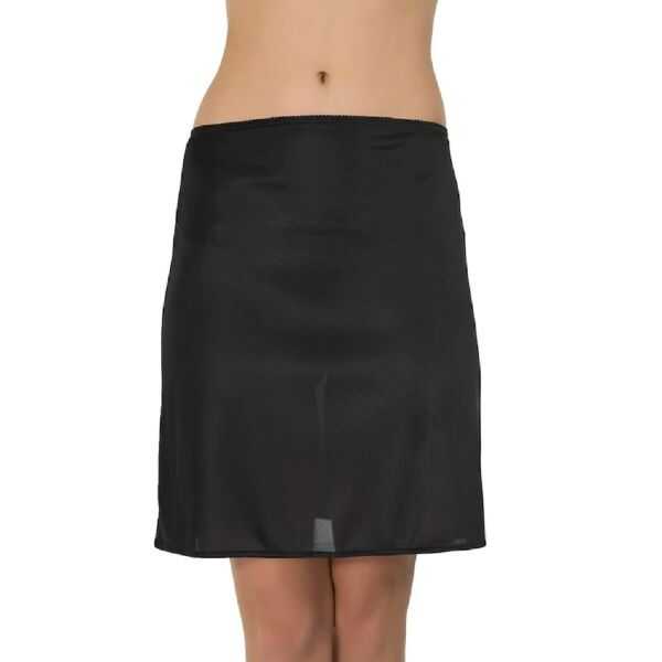Kom Basic Mini Jupon Black Smooth Under-Dress Half Slip by Beauty Care Bag