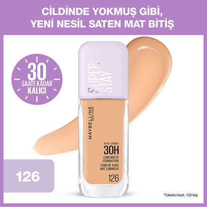 Maybelline New York Super Stay Lumi Matte Foundation - Long-Lasting, Lightweight, Matte Finish Makeup for Various Skin Tones by Beauty Care Bag