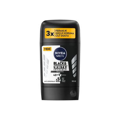 Nivea Men Black & White Original Deodorant Stick: 48H Sweat & Stain Protection for Black & White Clothes, Alcohol-Free - 1.69 fl oz by Beauty Care Bag