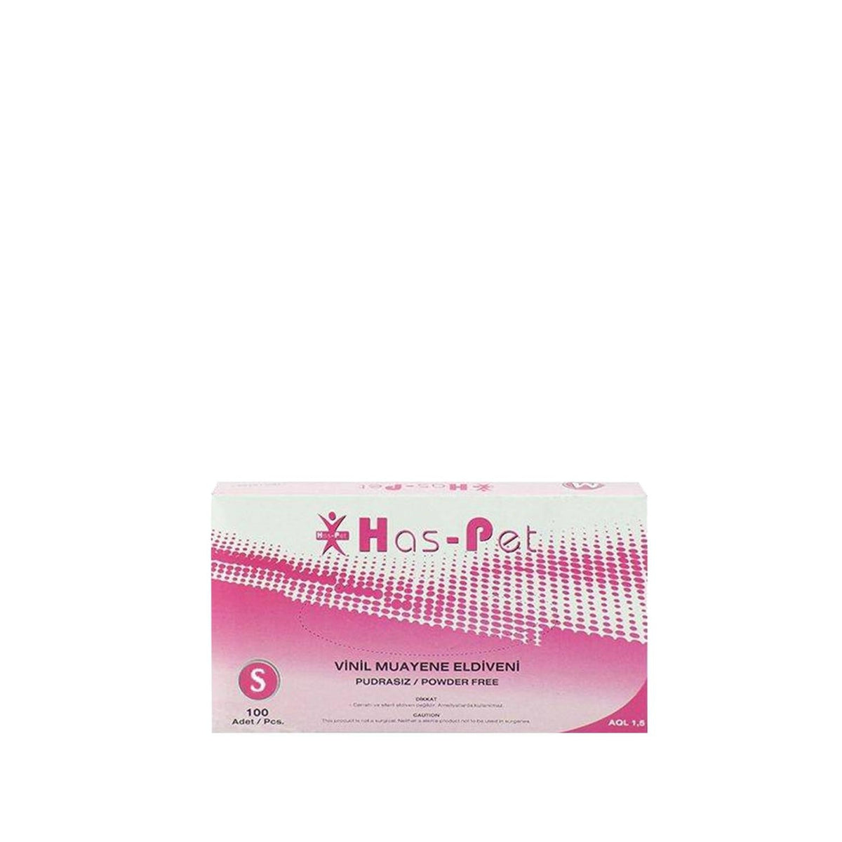 Has-Pet Vinyl Powder-Free Examination Gloves Small - Latex-Free, Medical Grade, Pack of 100 by Beauty Care Bag