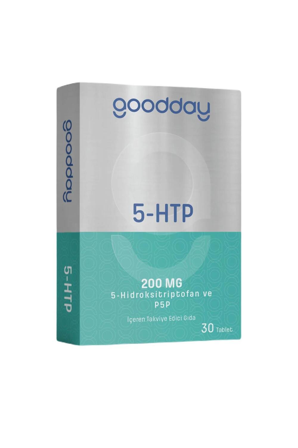 Goodday 5-HTP: Natural Mood Enhancer & Relaxation Aid - Boost Serotonin, Stress Relief & Promote Well-Being with 30 Easy-to-Swallow Tablets by Beauty Care Bag