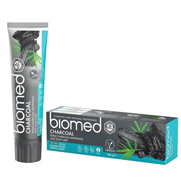 Biomed Charcoal Toothpaste: Natural Teeth Whitening, Plaque Removal & Enamel Strength - Fluoride-Free, Breath Freshening Oral Care by Beauty Care Bag