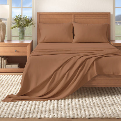 Cotton Solid Flannel Sheet - Nordic Collection by Great Bay Home