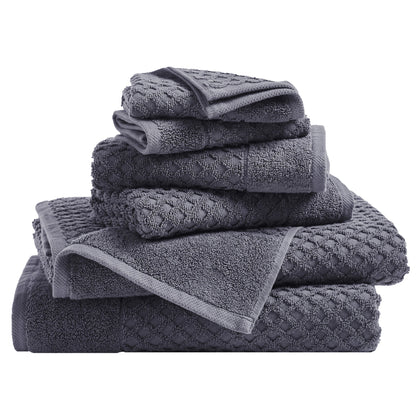 Cotton Diamond Waffle Weave Bath Towel Set - Grayson Collection by Great Bay Home
