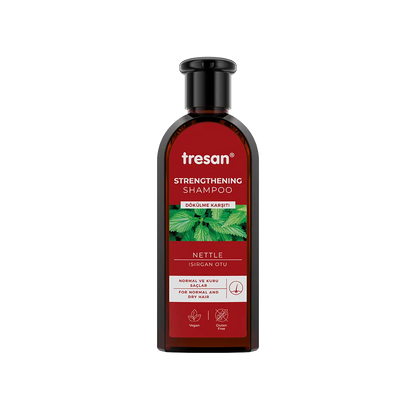 Tresan Nourishing Shampoo with Nettle Extract - 10.14 fl oz - Strengthens Hair, Natural Hair Care by Beauty Care Bag