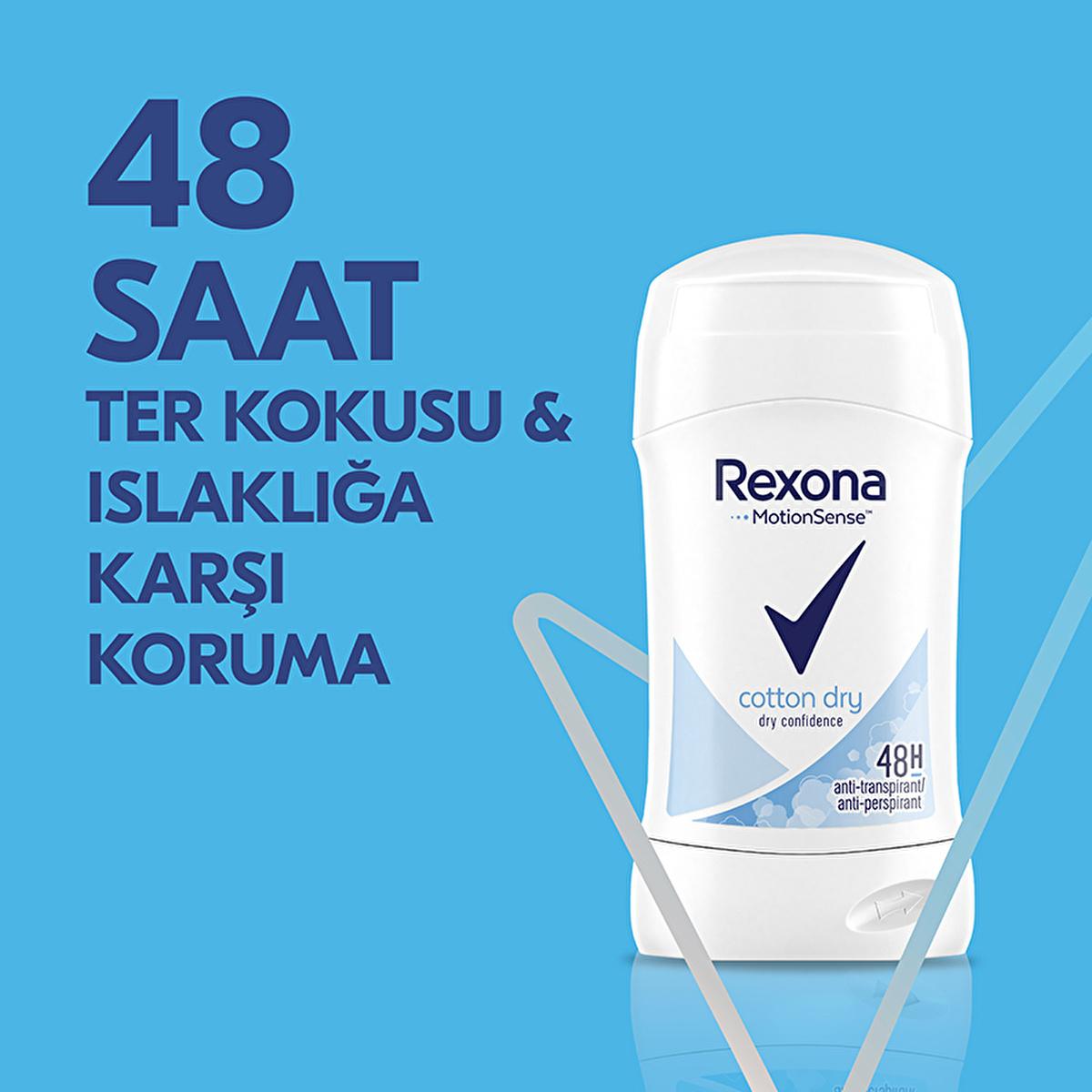 Rexona Women's Deodorant Stick Cotton Dry - Long-Lasting Freshness, 48hr Protection by Beauty Care Bag