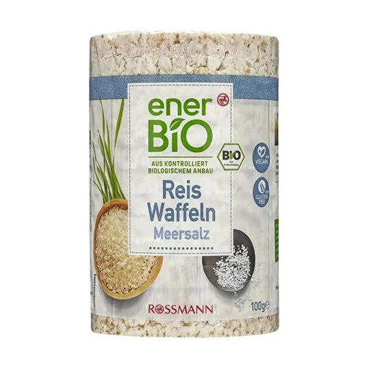 Enerbio Organic Salty Rice Cakes - Gluten-Free Vegan Snack, Healthy & Convenient 100g Pack by Beauty Care Bag