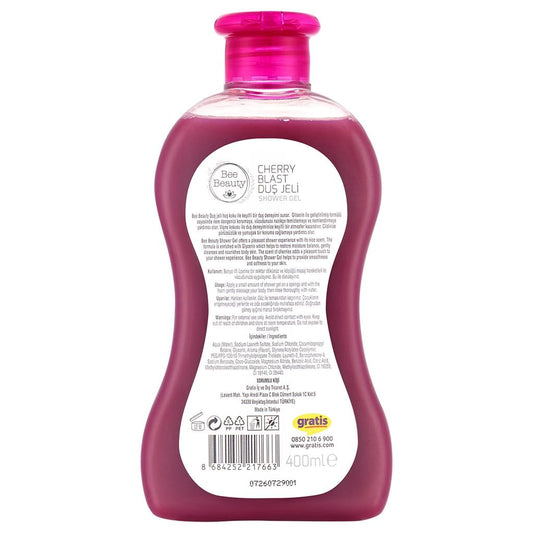 Bee Beauty Cherry Blast Shower Gel Refreshing Body Wash 400 ml by Beauty Care Bag