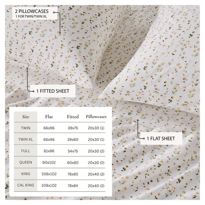 Watercolor Floral Sheet Set - Delia Collection by Great Bay Home