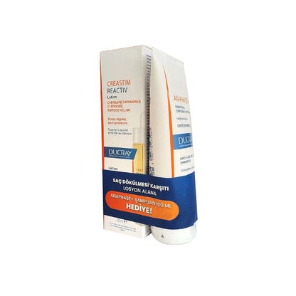 Ducray: Hair Loss Treatment Set with Creastim Reactiv Lotion & Anaphase Shampoo - Stimulate Growth, Strengthen Hair, Prevent Thinning by Beauty Care Bag