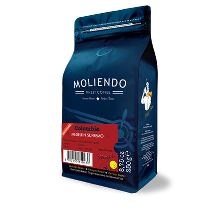 Moliendo Colombian Coffee - Arabica Ground Coffee for Rich Flavor (250g) by Beauty Care Bag