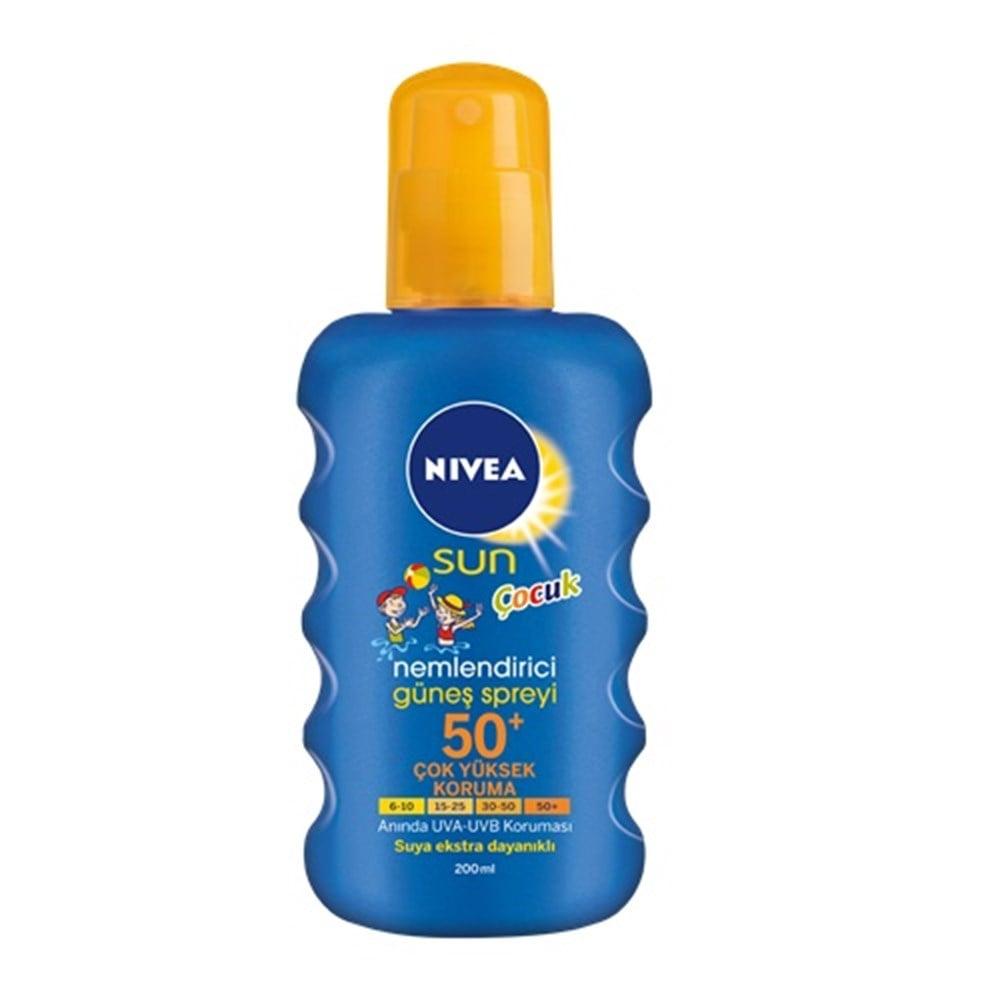 Nivea Sun Kids Moisturizing Sunscreen Spray SPF 50+ 200 ml - Moisturizing Sunscreen Spray for Kids by Beauty Care Bag