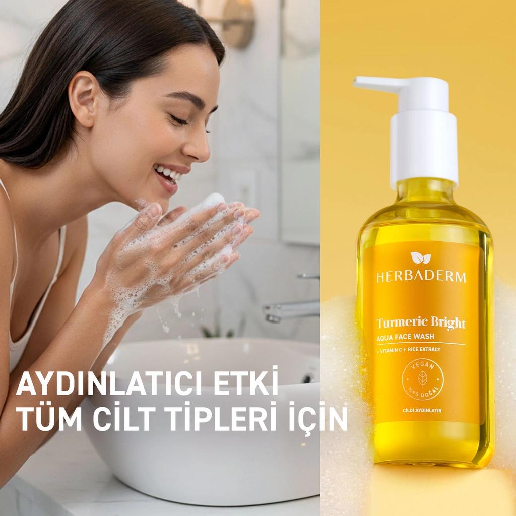 Herbaderm Turmeric Bright Aqua Cleansing Gel 250 ml by Beauty Care Bag