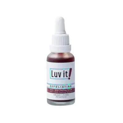 Luv it. Exfoliating AHA + BHA Peeling Serum 30 ml - Chemical Exfoliant for Smooth Skin by Beauty Care Bag