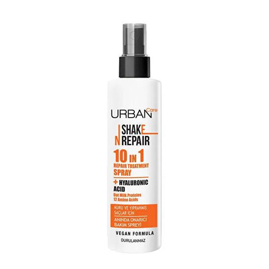 Urban Care Shake N Repair 10-in-1 Hair Care Spray: Heat Protection, Frizz Control & Deep Hydration for Dry, Damaged Hair - Vegan Formula by Beauty Care Bag