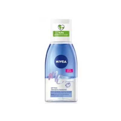 Nivea Double Effect Eye Makeup Remover: Gentle, Waterproof Mascara Remover with Biotin - All Skin Types by Beauty Care Bag