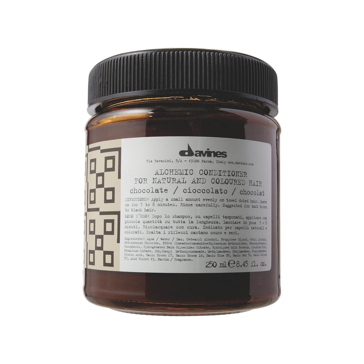 Davines Alchemic Chocolate Hair Cream 8.45 fl oz - Nourishing Treatment for Soft, Healthy Hair by Beauty Care Bag