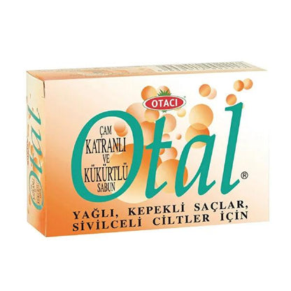 Otacõ Otal Pine Tar & Sulfur Soap: Natural Oil Balancing Bar for Oily Skin, Dandruff Control & Seborrheic Dermatitis Relief by Beauty Care Bag