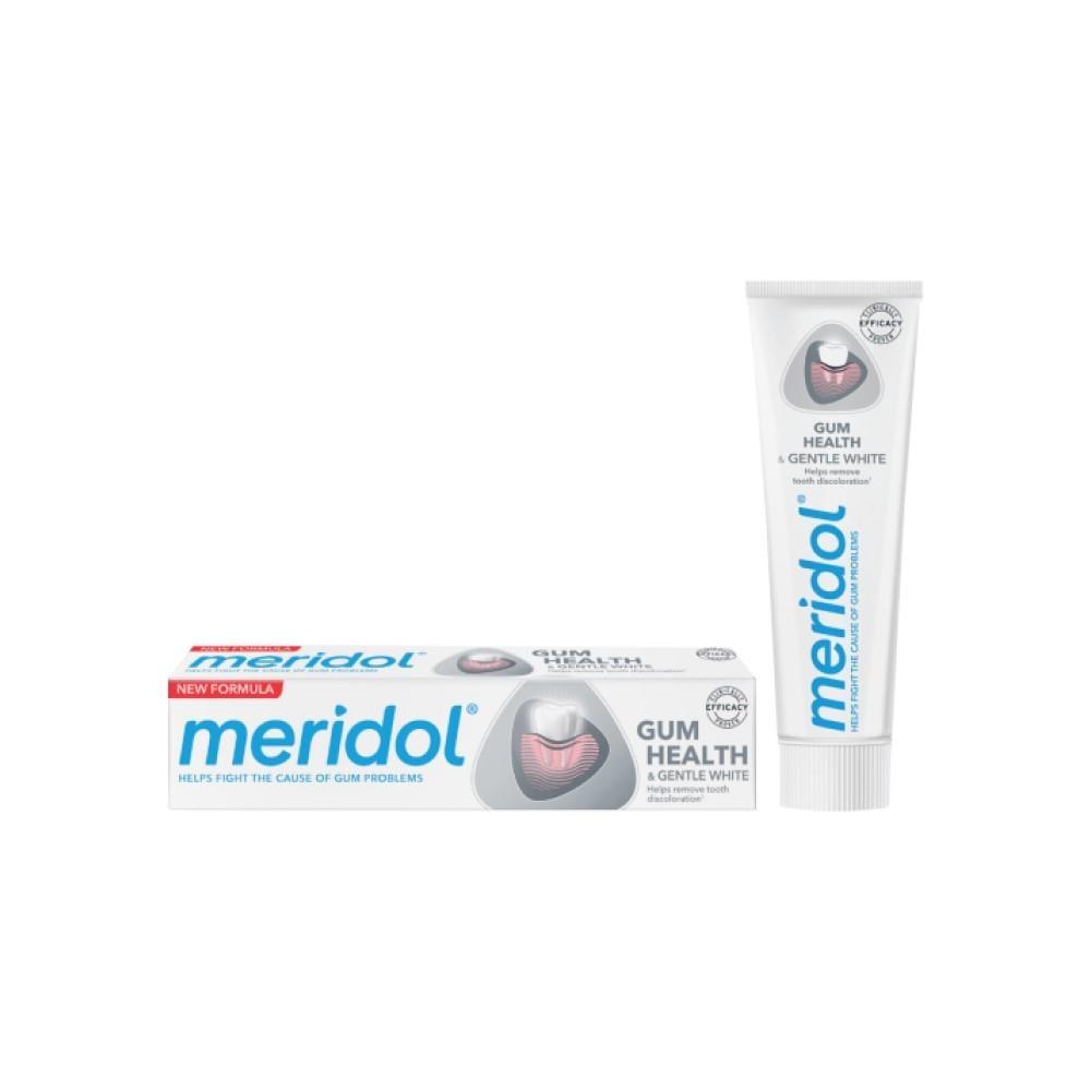 Meridol Gentle White Whitening Toothpaste for Adults - 75ml, Gum Health & Fluoride by Beauty Care Bag