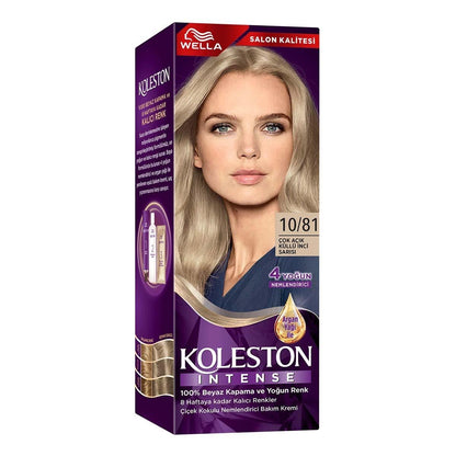 Wella Koleston Intense Ash Blonde Hair Dye: 100% Gray Coverage, Long Lasting Color, Argan Oil - Light Ash Pearl Blonde by Beauty Care Bag