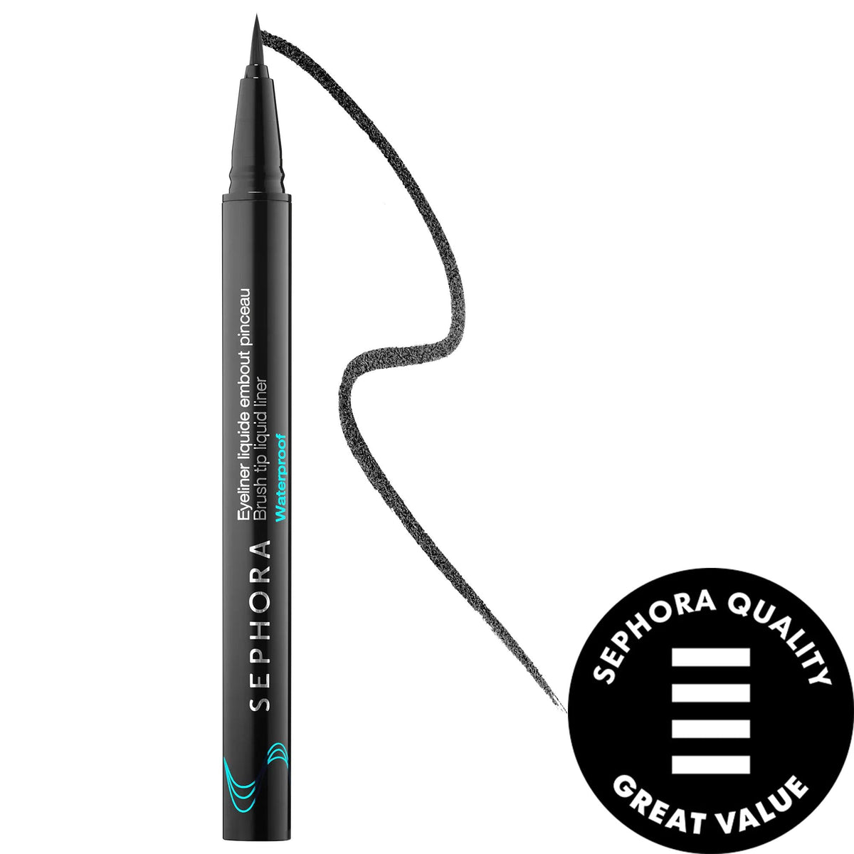 Hot Line: Intense Black Waterproof Liquid Eyeliner - Smudge-Proof, Long-Lasting Definition & Precise Brush Tip for All-Day Wear by Beauty Care Bag