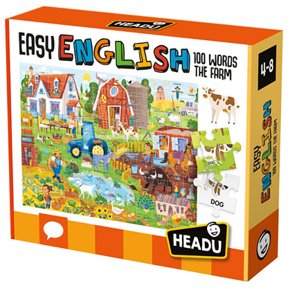 Headu Educational Puzzle for Kids - Farm Theme English Vocabulary Learning Toy for Children Aged 4-8 by Beauty Care Bag