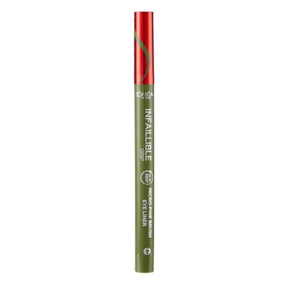 Loreal Paris Infaillible Sage Green Eyeliner: 36H Grip Micro-Fine, Smudge & Waterproof Precision for Sensitive Eyes by Beauty Care Bag