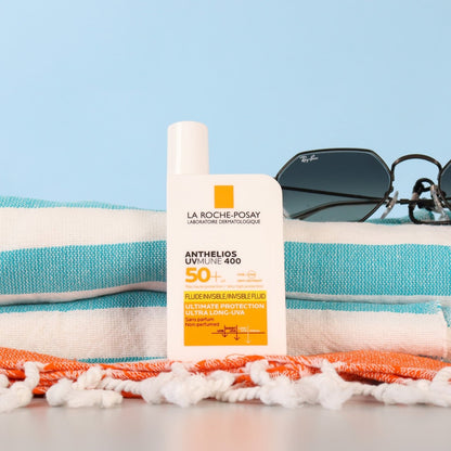 La Roche-Posay Anthelios UVMUNE 400 SPF50+ Facial Sunscreen: Ultimate Protection Against Sun Damage, Anti-Aging for Sensitive Skin, 50ml by Beauty Care Bag